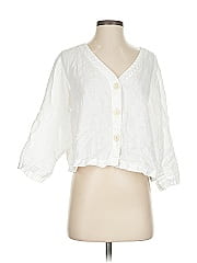 Flax 3/4 Sleeve Button Down Shirt