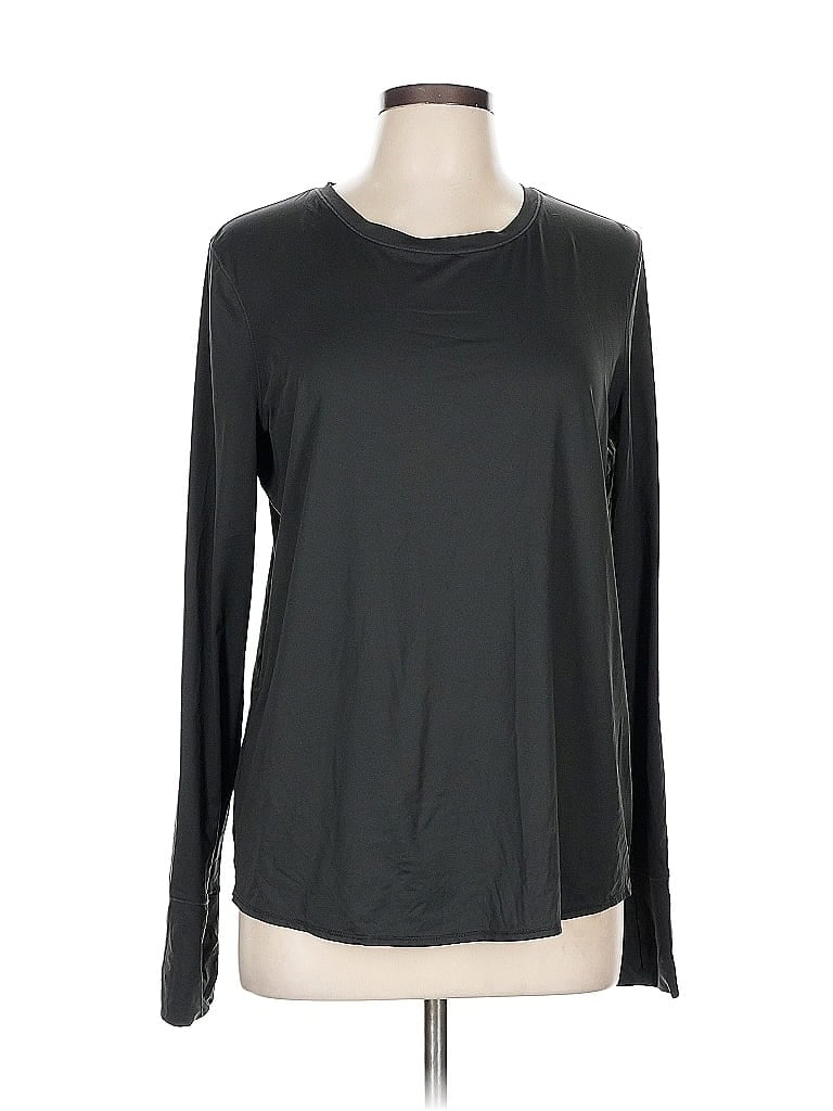 Pre-owned Athleta Long Sleeve T-shirt In Gray
