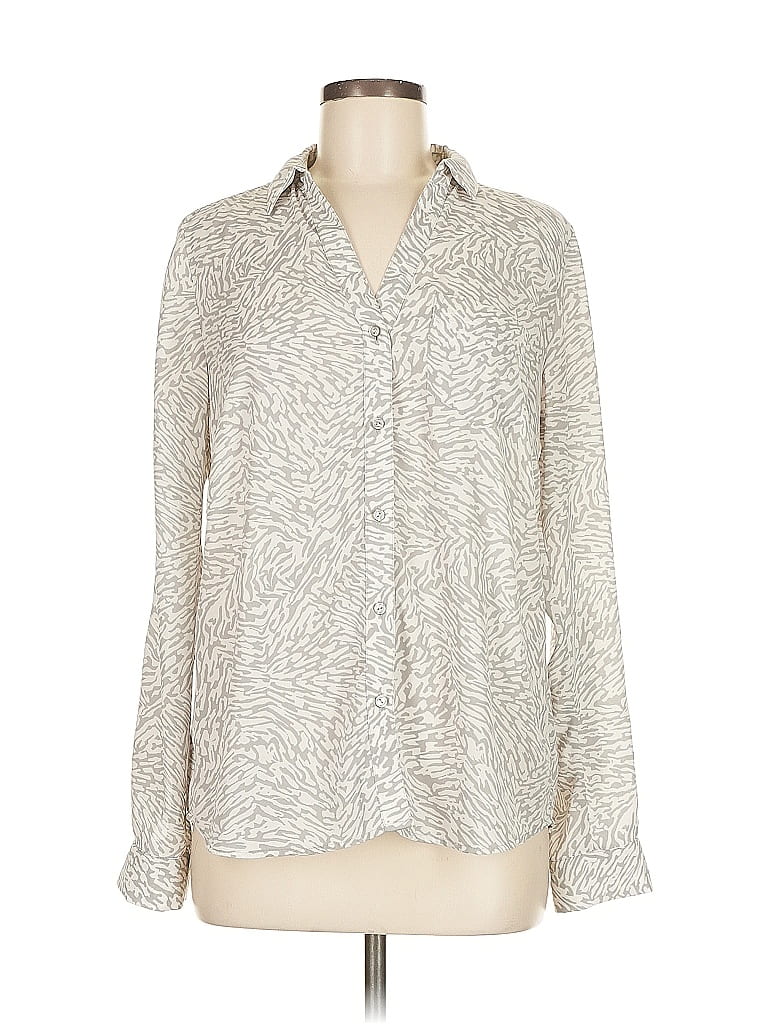 Pre-owned The Limited Long Sleeve Blouse In White