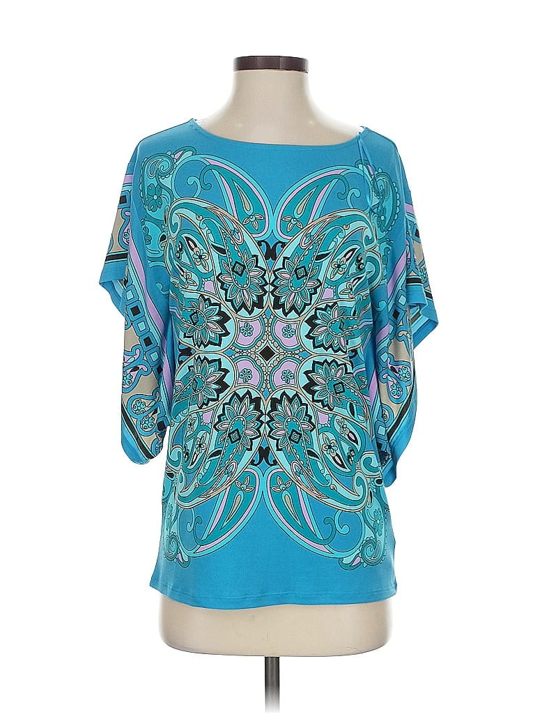 Pre-owned Michael Michael Kors Short Sleeve Blouse In Blue