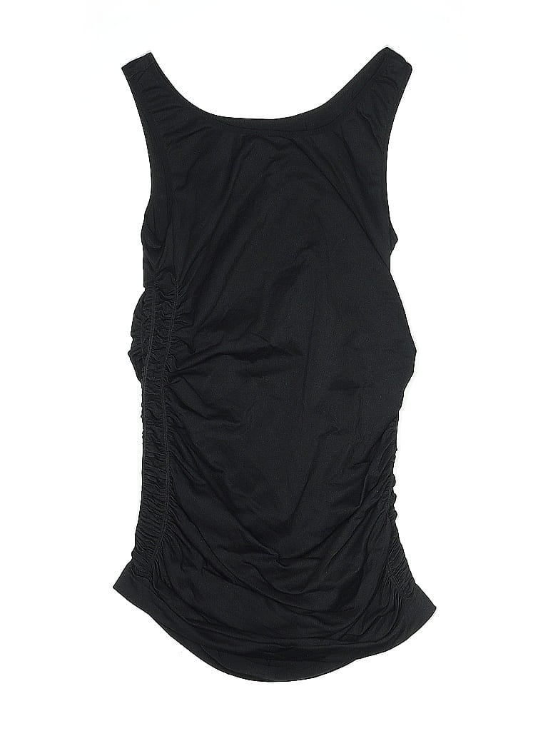 Pre-owned Ingrid & Isabel Swimsuit Top Black Scoop Neck Swimwear