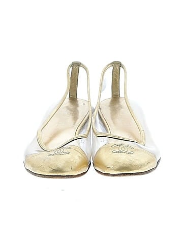 Chanel Lame Leather Cap Toe Ballet (view 2)