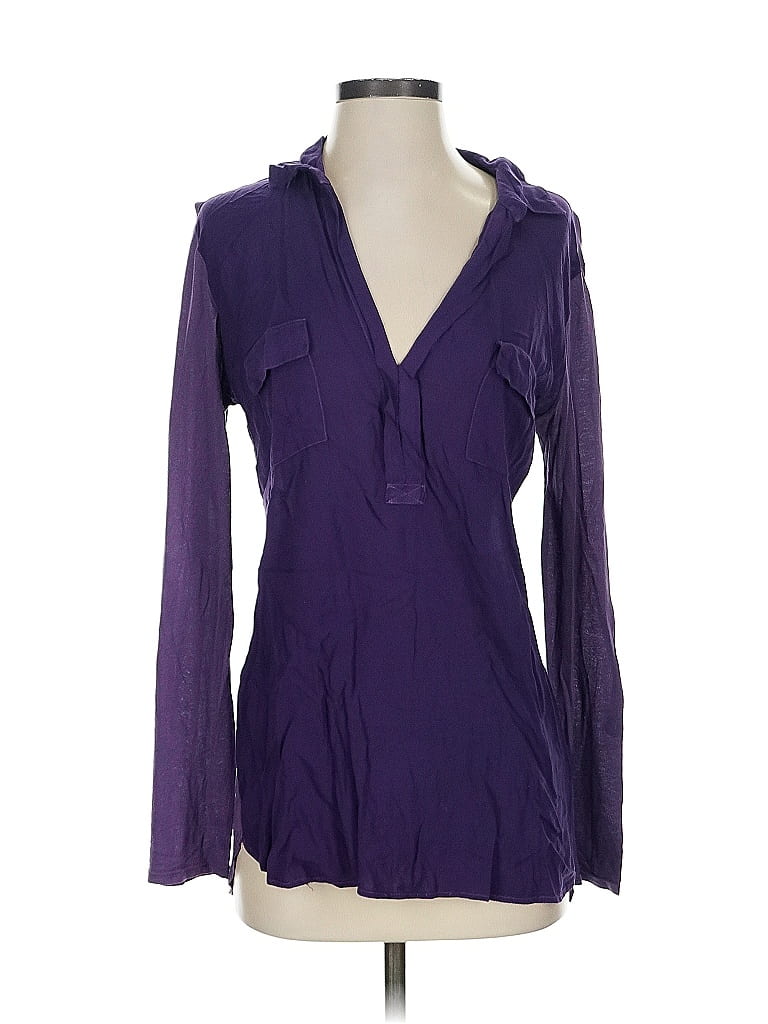 Pre-owned Splendid Long Sleeve T-shirt In Purple