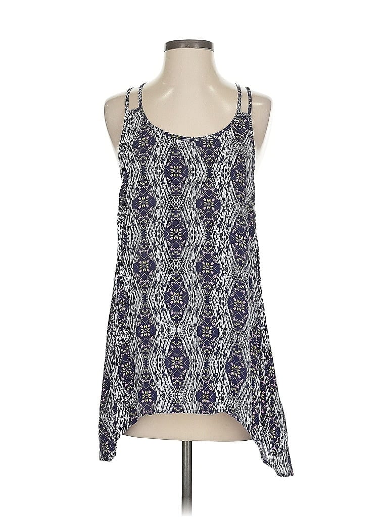 Pre-owned Pixley Tank Top Blue Halter Neckline Tops