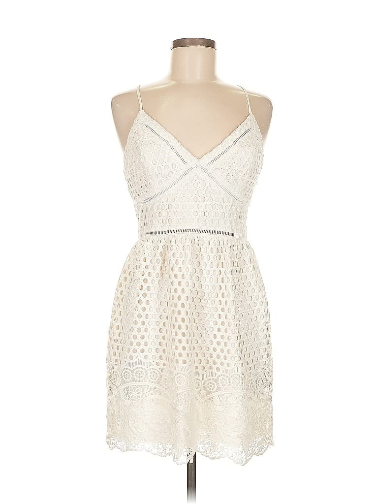 Pre-owned Abercrombie & Fitch Cocktail Dress In White