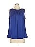 Talbots 100% Polyester Blue Sleeveless Blouse Size XS - photo 1