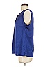 Talbots 100% Polyester Blue Sleeveless Blouse Size XS - photo 5