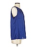 Talbots 100% Polyester Blue Sleeveless Blouse Size XS - photo 4