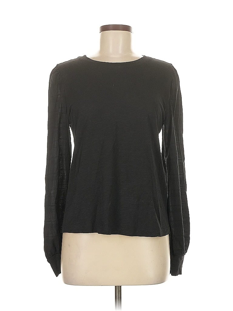 Pre-owned Sanctuary Long Sleeve Top Gray Crew Neck Tops