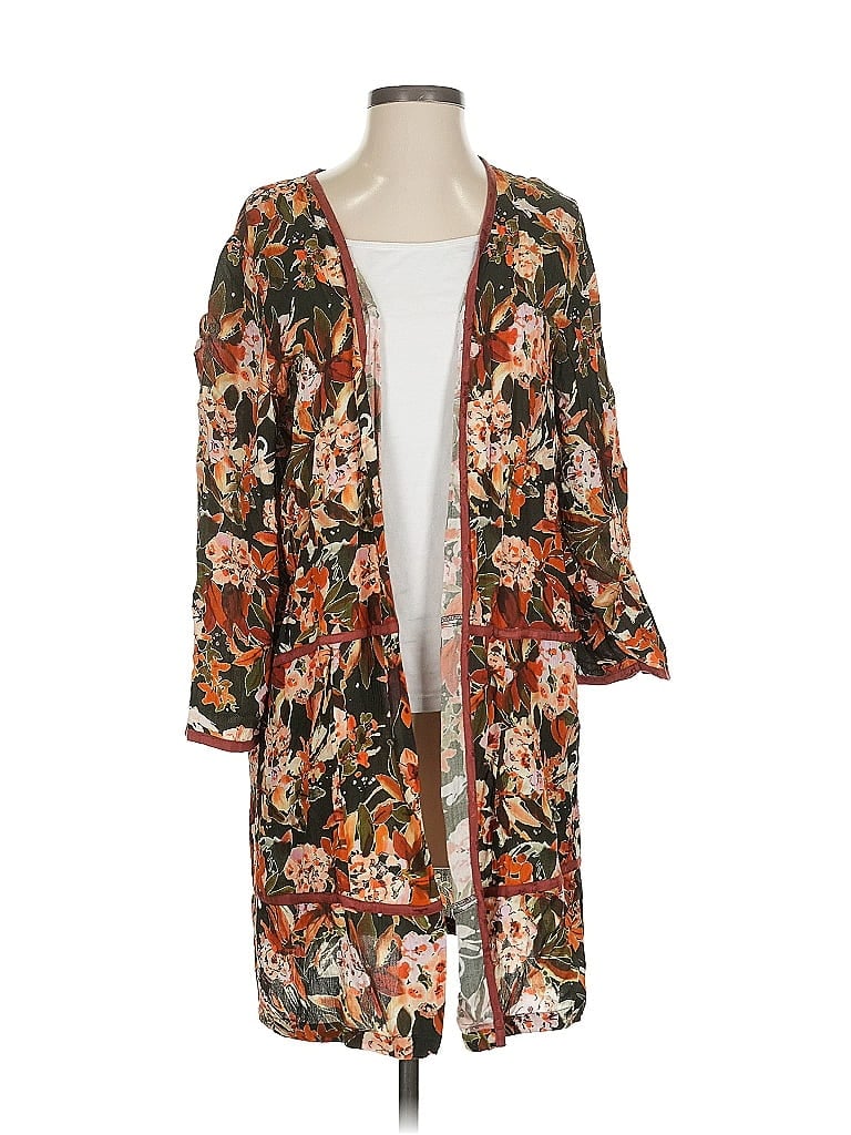 Pre-owned Soft Surroundings Kimono In Brown