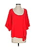 She + Sky Red Short Sleeve Top Size S - photo 1