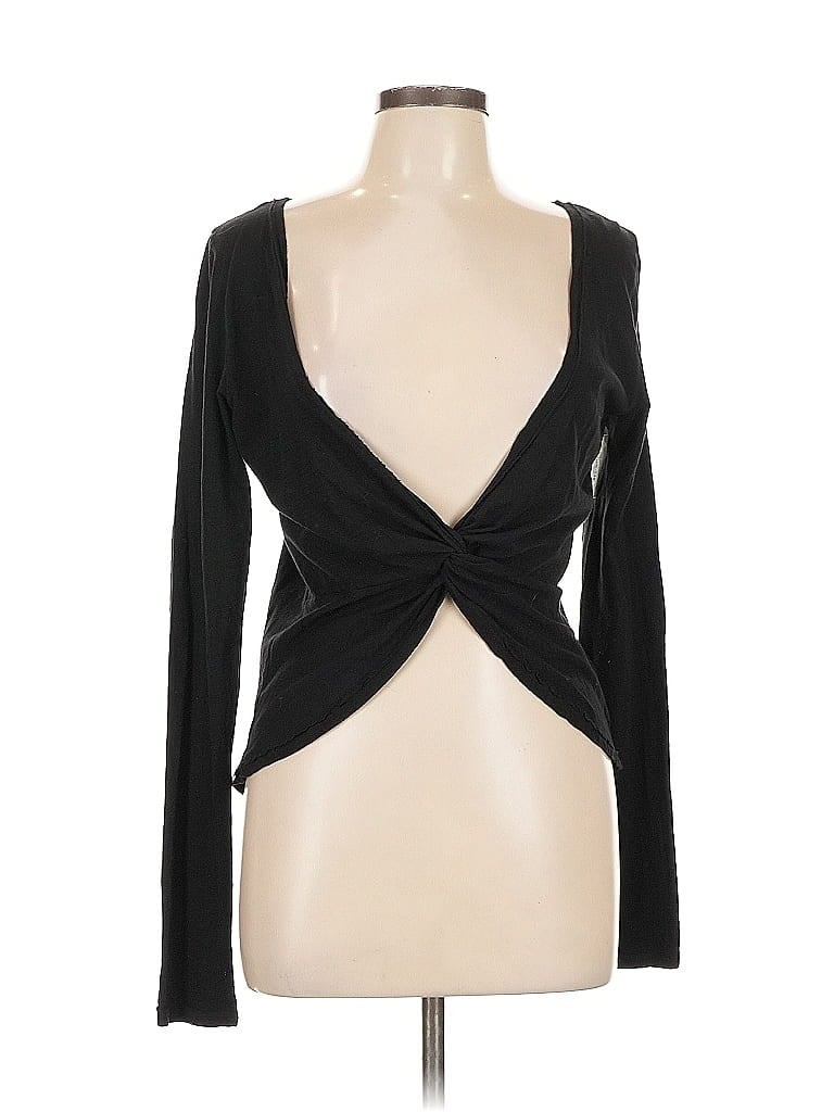 Pre-owned Unbranded Long Sleeve T-shirt In Black