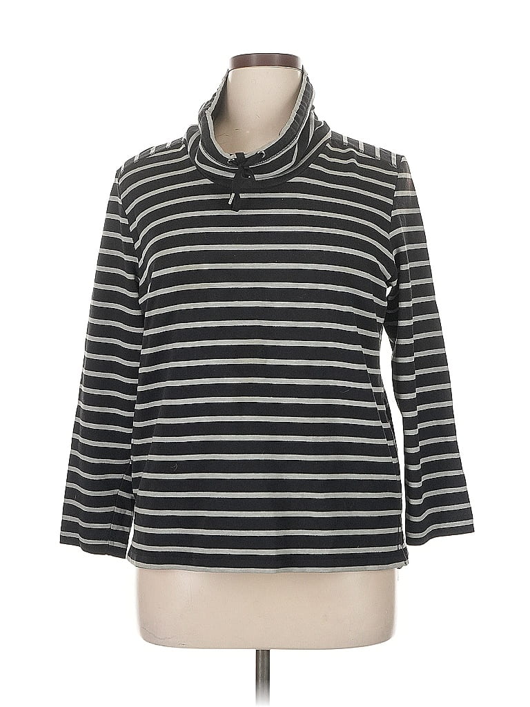 Pre-owned Karen Scott Pullover Sweater In Black