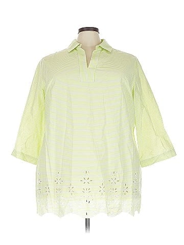 Foxcroft 3/4 Sleeve Button-Down Shirt (view 1)