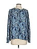 Joie 100% Polyester Paisley Blue Long Sleeve Blouse Size S - photo 1