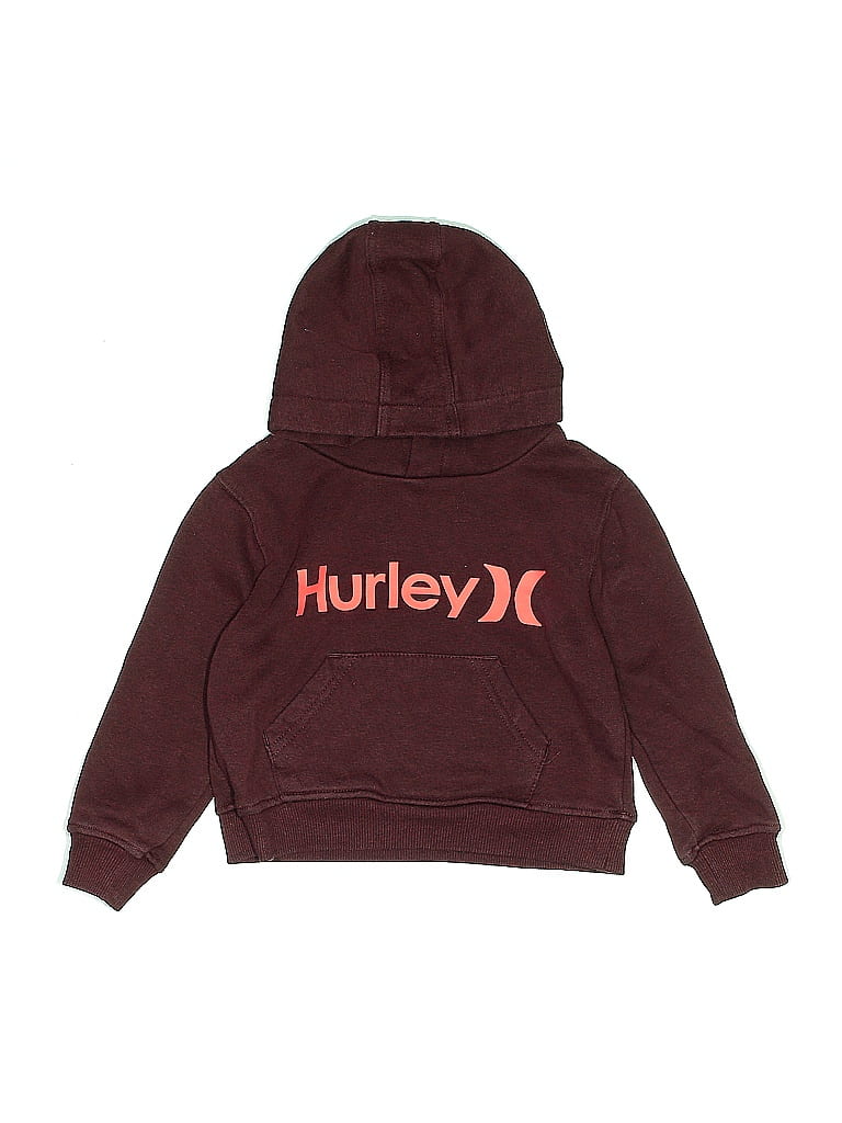 Pre-owned Hurley Kids'  Pullover Hoodie In Burgundy