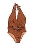Brigitte Solid Brown One Piece Swimsuit Size P (petite) - photo 1