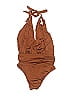 Brigitte Solid Brown One Piece Swimsuit Size P (petite) - photo 2