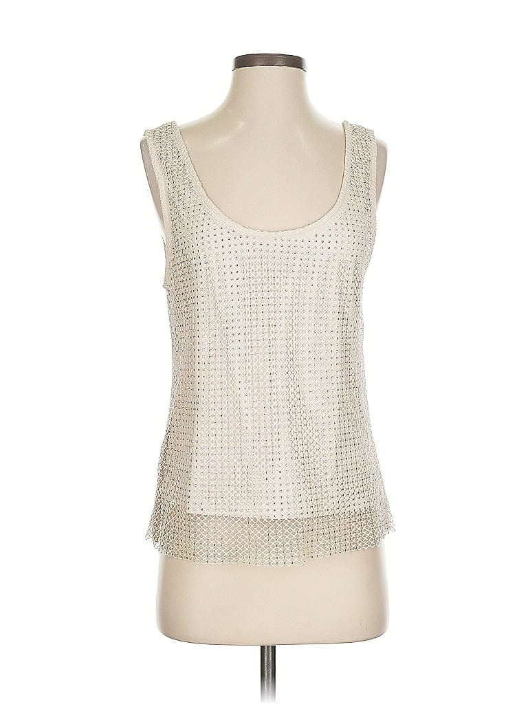Pre-owned Sunday In Brooklyn Tank Top Ivory Square Neckline Tops In White