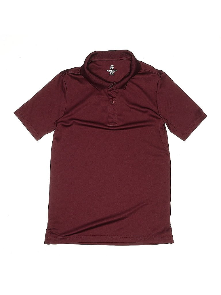 Pre-owned Class Club Kids' Short Sleeve Polo Shirt In Burgundy