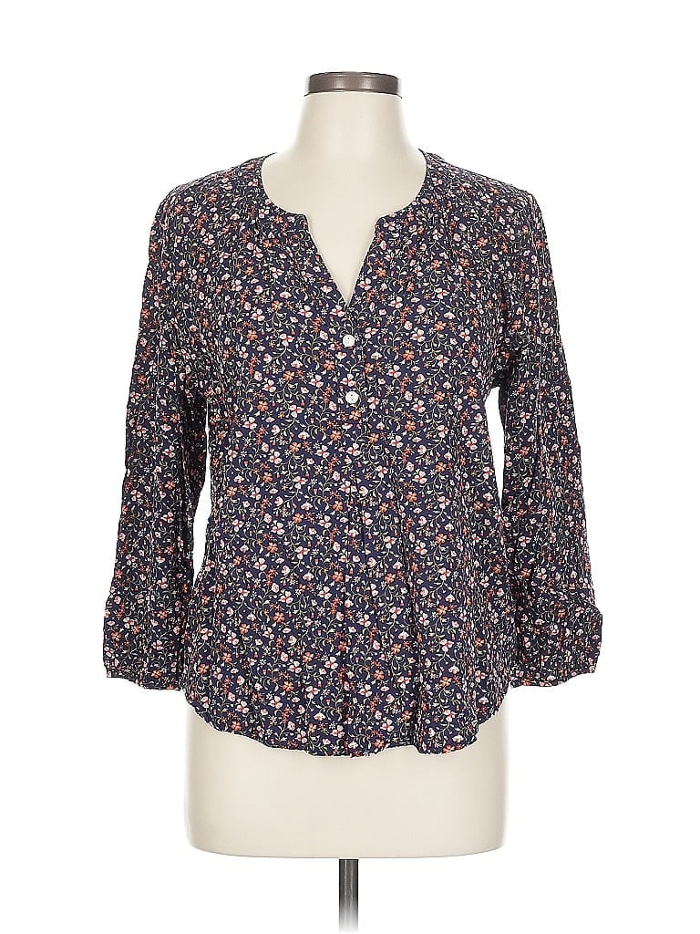 Pre-owned Old Navy 3/4 Sleeve Blouse In Blue