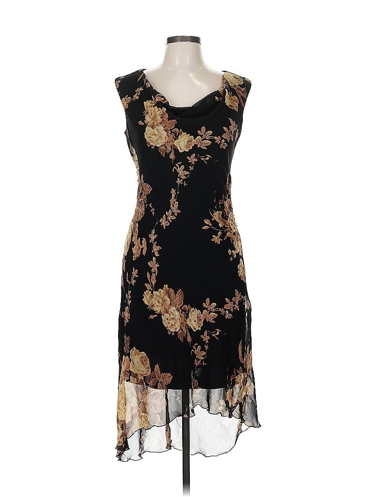 Pre-owned Connected Apparel Cocktail Dress In Black