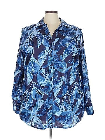 Foxcroft Long Sleeve Button-Down Shirt (view 1)