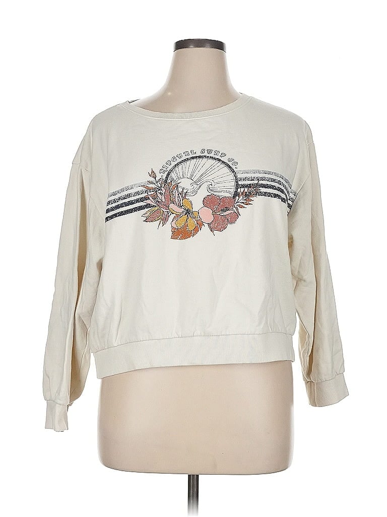 Pre-owned Rip Curl Sweatshirt In White