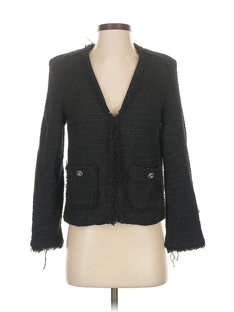 Pre-owned Zara Blazer Jacket In Black