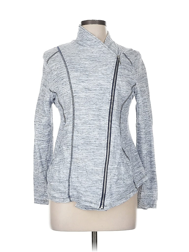 Pre-owned Zenergy By Chico's Track Jacket In Blue