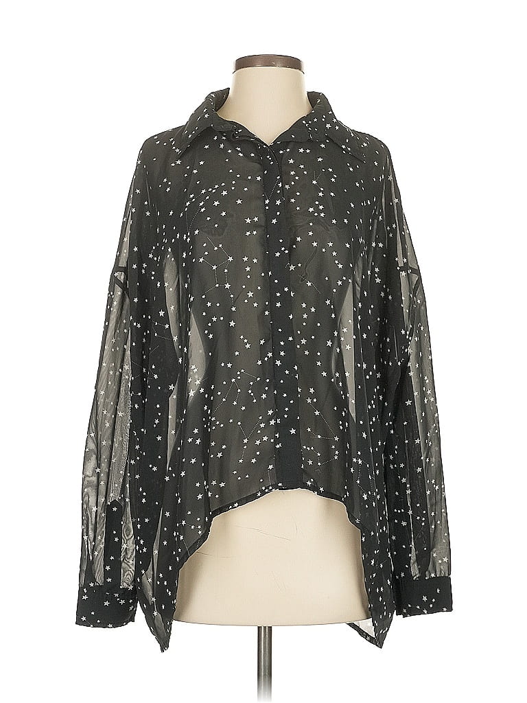 Pre-owned Chippewa Long Sleeve Blouse In Silver