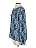 Joie 100% Polyester Paisley Blue Long Sleeve Blouse Size S - photo 5