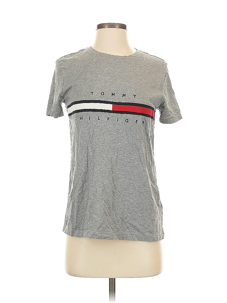 TOMMY HILFIGER Pre-owned Short Sleeve T-shirt In Gray