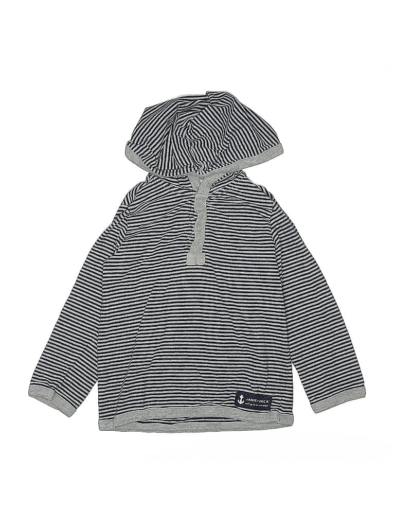 Pre-owned Janie And Jack Kids' Pullover Hoodie In Gray