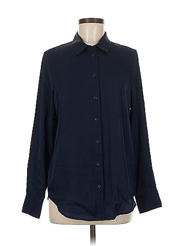 Quince Long Sleeve Silk Top (view 1)