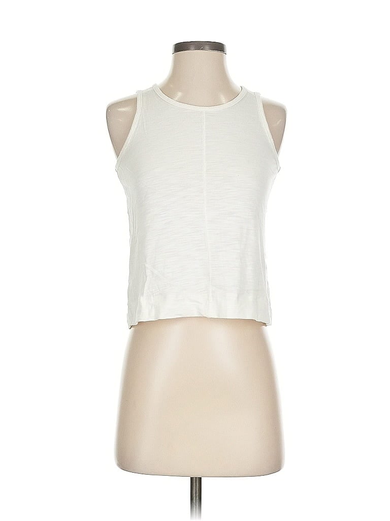 Pre-owned J.crew Factory Store Tank Top Ivory Halter Neckline Tops In White