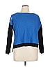 St. John Color Block Blue Wool Pullover Sweater Size XL - photo 1