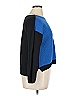 St. John Color Block Blue Wool Pullover Sweater Size XL - photo 4