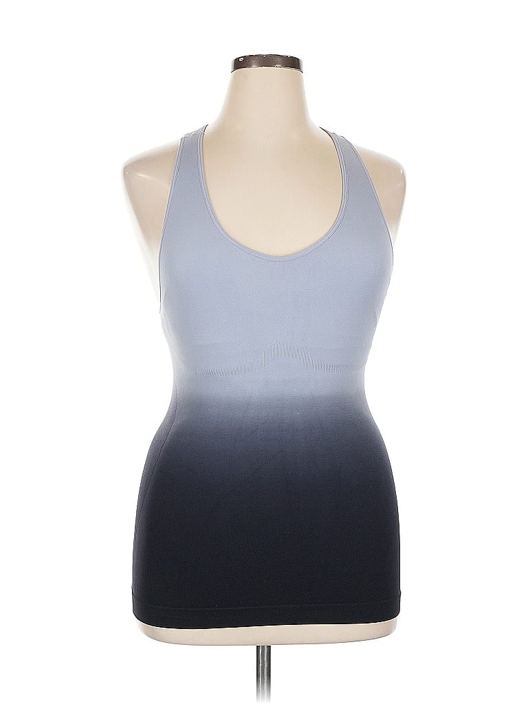 Click to view more detailed imagery on our partner's website Pre-owned Climawear Tank Top Blue Halter Neckline Tops