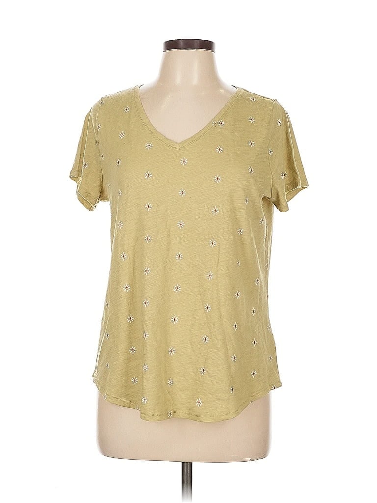 Pre-owned Sonoma Goods For Life Short Sleeve T-shirt In Yellow