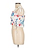 Peter Som Collective 100% Cotton White Poppy Floral Smocked Top Size 10 - photo 5