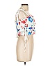 Peter Som Collective 100% Cotton White Poppy Floral Smocked Top Size 10 - photo 4
