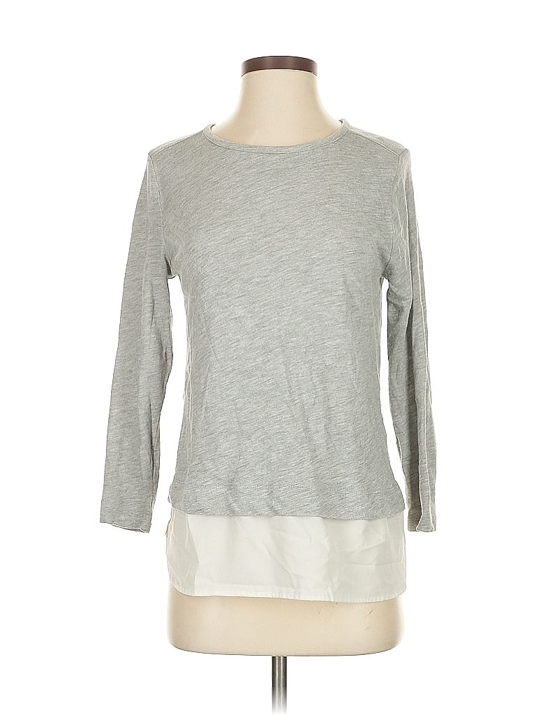 Pre-owned J.crew Mercantile 3/4 Sleeve T-shirt In Gray
