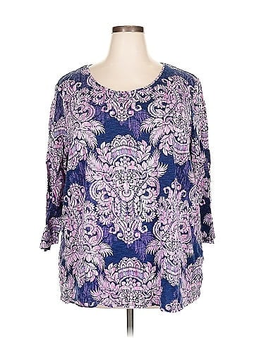 Zenergy by Chico's 3/4 Sleeve T-Shirt (view 1)