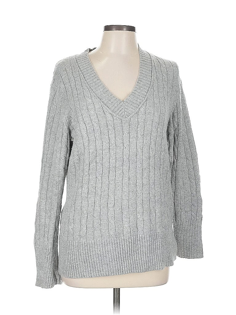Pre-owned Ann Taylor Loft Pullover Sweater In Gray