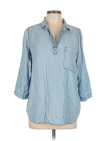 Skies Are Blue 3/4 Sleeve Button-Down Shirt (view 1)