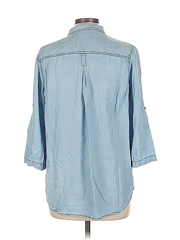 Skies Are Blue 3/4 Sleeve Button-Down Shirt (view 2)