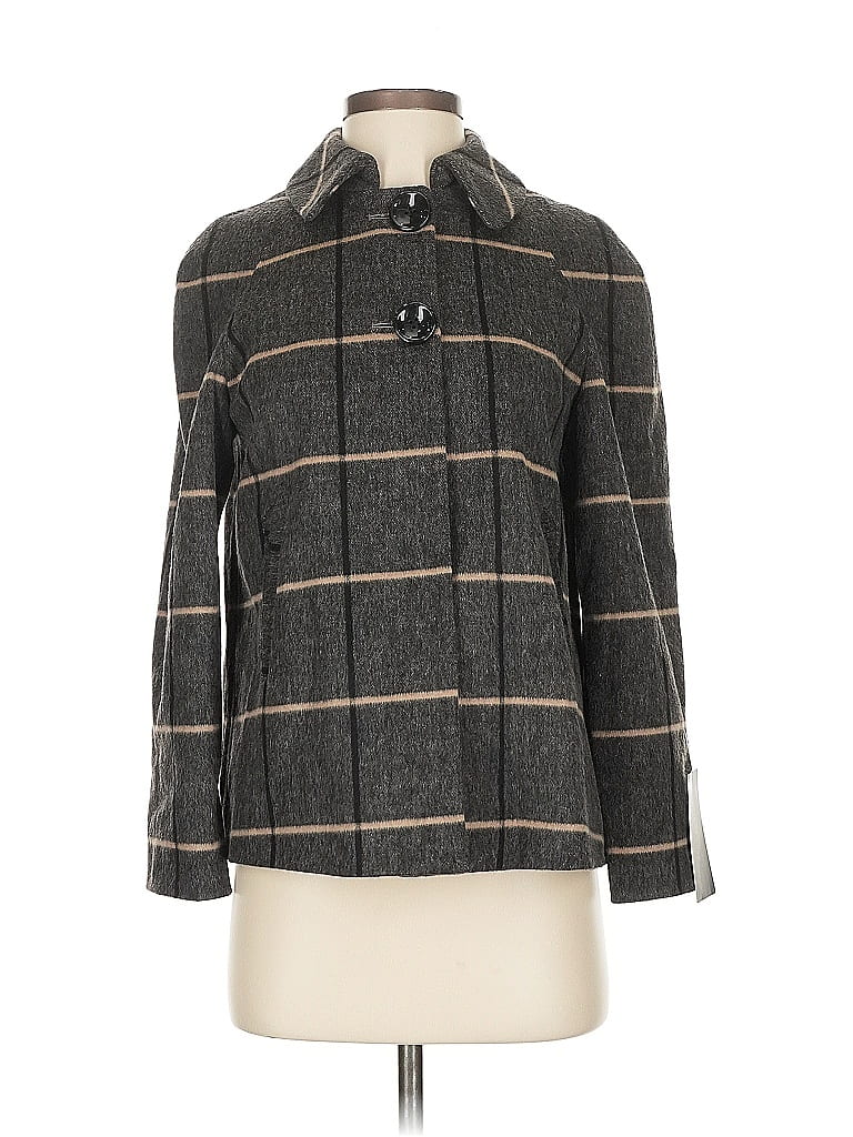 Pre-owned Zara Basic Coat In Gray