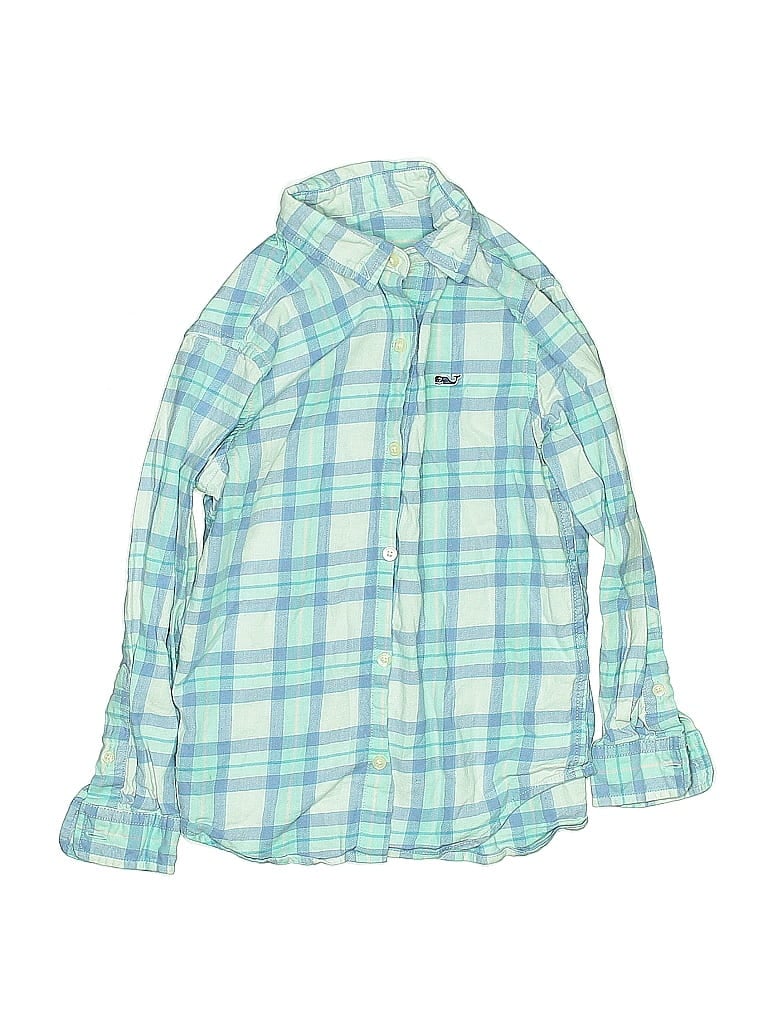 Click to view more detailed imagery on our partner's website Pre-owned Vineyard Vines Kids' Long Sleeve Button Down Shirt In Blue
