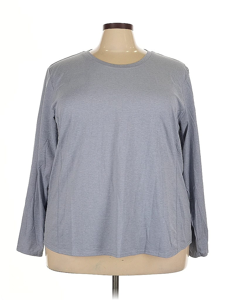 Pre-owned Ridgecut Long Sleeve Top Gray Crew Neck Tops